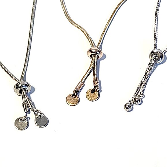 Silver & rose gold slider bracelet bundle - Picture 5 of 8